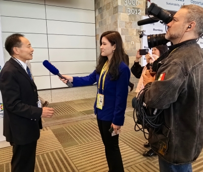 仙客來董事長(zhǎng)潘新華應(yīng)邀參加美國(guó)舊金山APEC峰會(huì) 受到多國(guó)媒體采訪